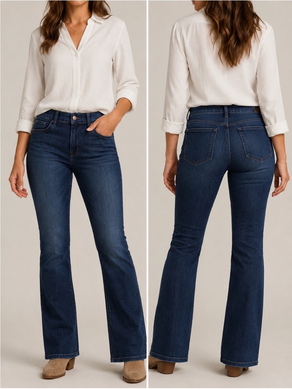 Women's Dark Blue Bootcut Jeans